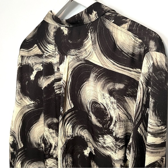 NWT Everlane Relaxed Abstract Print Long Sleeve Shirt size 14 - Picture 7 of 12